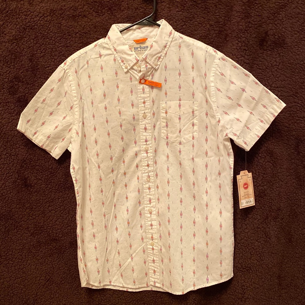 Men's Medium Casual Button Down Shirt